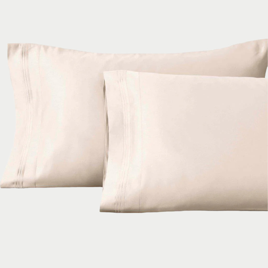 Egyptian Cotton Sateen Pillowcase Set 1500 Thread Count