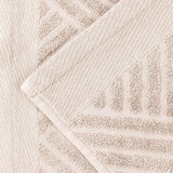 Basketweave Jacquard and Solid 6 Piece Egyptian Cotton Towel Set