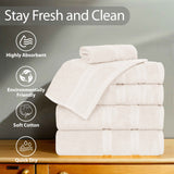 Smart Dry Zero Twist Cotton Medium Weight 3 Piece Assorted Towel Set