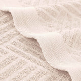 Basketweave Jacquard and Solid 6 Piece Egyptian Cotton Towel Set