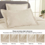 Cotton Jacquard Matelassé Scalloped Geometric Fret Bedspread Set