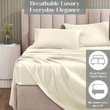 1200 Thread Count Cotton Rich Solid Deep Pocket Bed Sheet Set