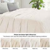 Milan Cotton Textured Jacquard Striped Lightweight Woven Blanket