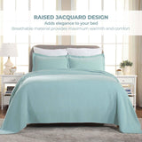 Jacquard Matelassé Paisley Cotton Bedspread Set