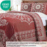 Kymbal Cotton Blend Woven Medallion Jacquard Bedspread Set