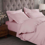 Egyptian Cotton 300 Thread Count Solid Luxury Duvet Cover Set