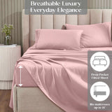 1200 Thread Count Cotton Rich Solid Deep Pocket Bed Sheet Set