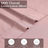 1200 Thread Count Cotton Rich Solid Deep Pocket Bed Sheet Set