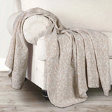 Vineyard Cotton Blend Medium Weight Matelasse Floral Scroll Coverlet