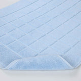 Nora Cotton Solid Absorbent Thick Checkered Washable Bath Mat Set of 2