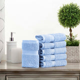 Superior Madison Egyptian Cotton Plush Face Towel Washcloth Set of 6