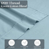 1200 Thread Count Cotton Rich Solid Deep Pocket Bed Sheet Set