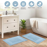 Egyptian Cotton Greek Key Infinity Border Bath Mat Set of 2