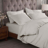 Egyptian Cotton 300 Thread Count Solid Luxury Duvet Cover Set