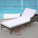 Cotton Monogrammed Patio Chaise Lounge Chair Cover
