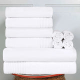 Cotton Marble and Solid Quick Dry 10 Piece Assorted Bathroom Towel Set