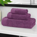 Basketweave Egyptian Cotton Solid 3 Piece Assorted Towel Set