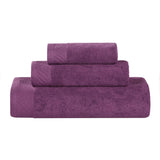 Basketweave Egyptian Cotton Solid 3 Piece Assorted Towel Set