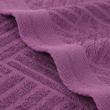 Basketweave Jacquard and Solid 6 Piece Egyptian Cotton Towel Set