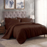 Egyptian Cotton 300 Thread Count Solid Luxury Duvet Cover Set