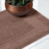 Egyptian Cotton Greek Key Infinity Border Bath Mat Set of 2