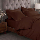 Egyptian Cotton 300 Thread Count Solid Luxury Duvet Cover Set