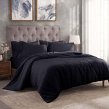 Egyptian Cotton 300 Thread Count Solid Luxury Duvet Cover Set