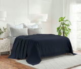 Milan Cotton Textured Jacquard Striped Lightweight Woven Blanket