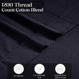 1200 Thread Count Cotton Rich Solid Deep Pocket Bed Sheet Set