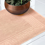 Egyptian Cotton Greek Key Infinity Border Bath Mat Set of 2