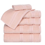 Smart Dry Zero Twist Cotton Medium Weight 6 Piece Assorted Towel Set