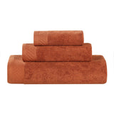 Basketweave Egyptian Cotton Solid 3 Piece Assorted Towel Set