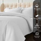 1200 Thread Count Egyptian Cotton Solid Duvet Cover Set