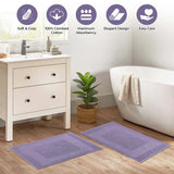 Egyptian Cotton Greek Key Infinity Border Bath Mat Set of 2