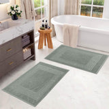 Egyptian Cotton Greek Key Infinity Border Bath Mat Set of 2