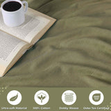 Milan Cotton Textured Jacquard Striped Lightweight Woven Blanket