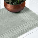 Egyptian Cotton Greek Key Infinity Border Bath Mat Set of 2