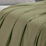 Milan Cotton Textured Jacquard Striped Lightweight Woven Blanket