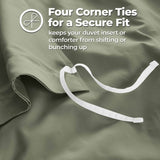 1200 Thread Count Egyptian Cotton Solid Duvet Cover Set