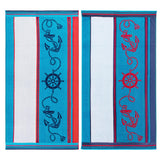 Sailing Egyptian Cotton Oversized 2 Piece Beach Towel Set