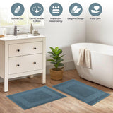 Egyptian Cotton Greek Key Infinity Border Bath Mat Set of 2