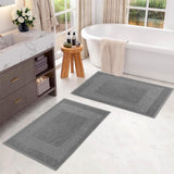 Egyptian Cotton Greek Key Infinity Border Bath Mat Set of 2