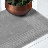 Egyptian Cotton Greek Key Infinity Border Bath Mat Set of 2