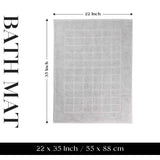 Nora Cotton Solid Absorbent Thick Checkered Washable Bath Mat Set of 2