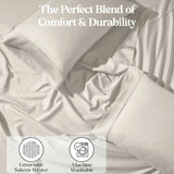 1200 Thread Count Cotton Rich Solid Deep Pocket Bed Sheet Set