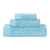 Basketweave Egyptian Cotton Solid 3 Piece Assorted Towel Set