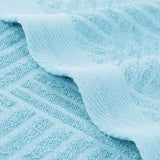 Basketweave Jacquard and Solid 6 Piece Egyptian Cotton Towel Set