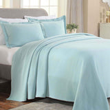 Solitaire Jacquard Matelassé Cotton Diamond Solitaire Bedspread Set