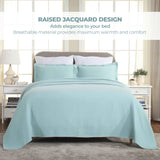 Solitaire Jacquard Matelassé Cotton Diamond Solitaire Bedspread Set