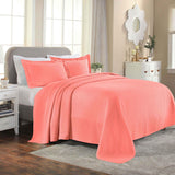 Solitaire Jacquard Matelassé Cotton Diamond Solitaire Bedspread Set